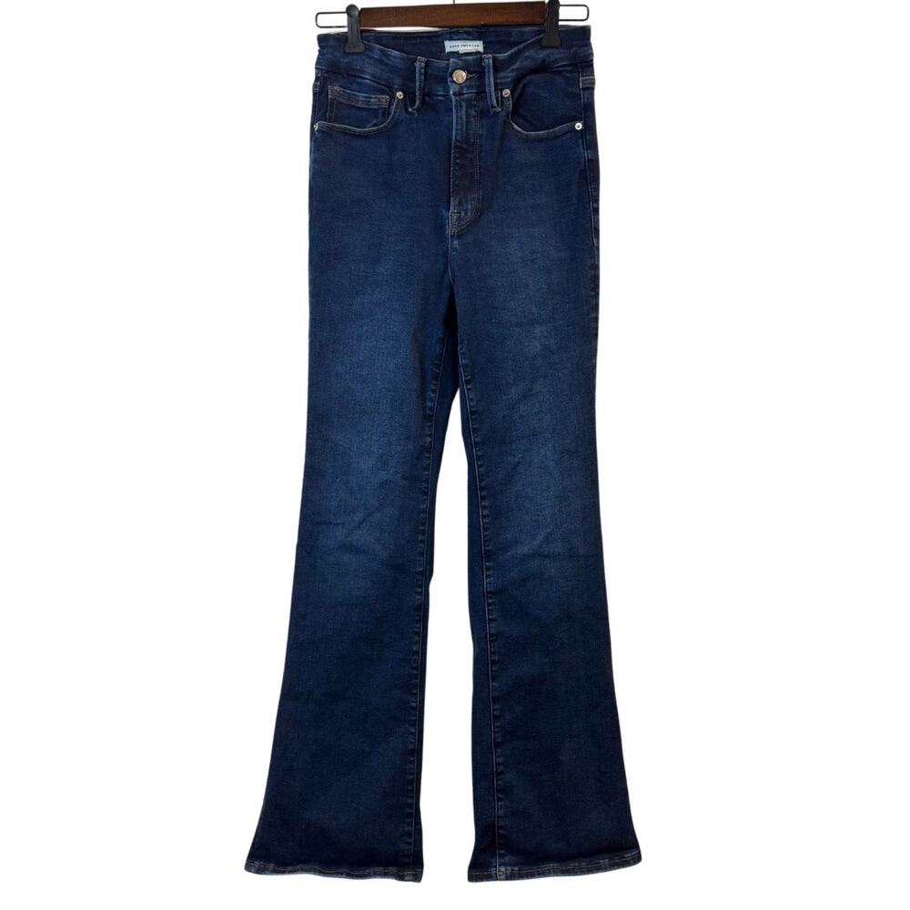 Good American Dark Blue Boot Cut Jeans
